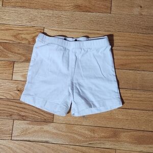 Girl's white biker shorts